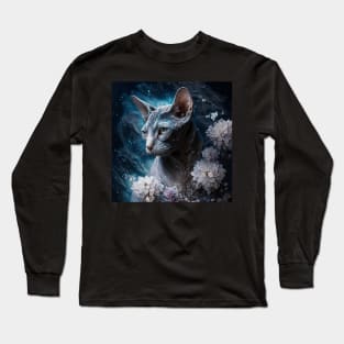 Sphynx Floral Long Sleeve T-Shirt